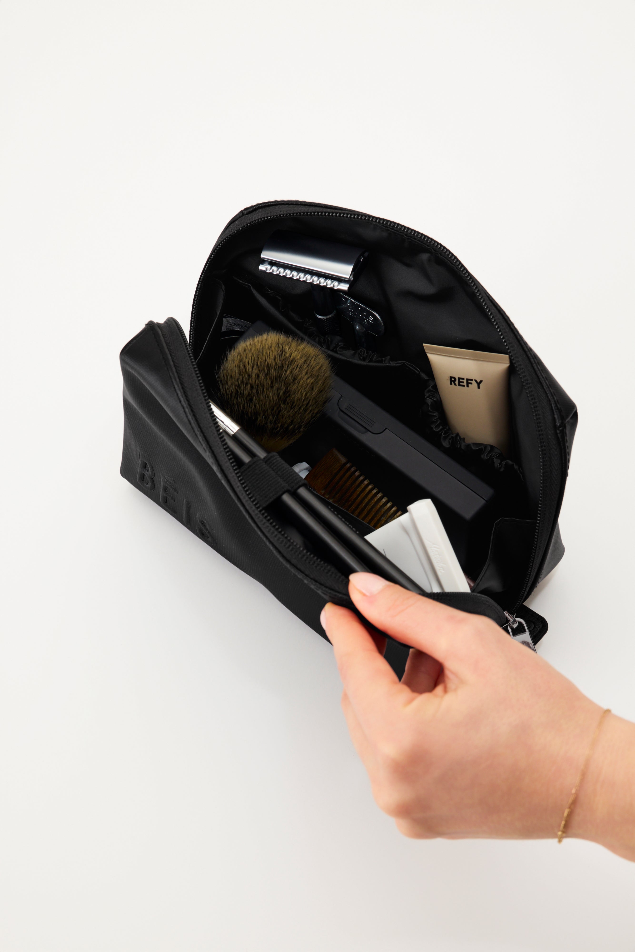 Alternative view of The Small Cosmetic Pouch in Black