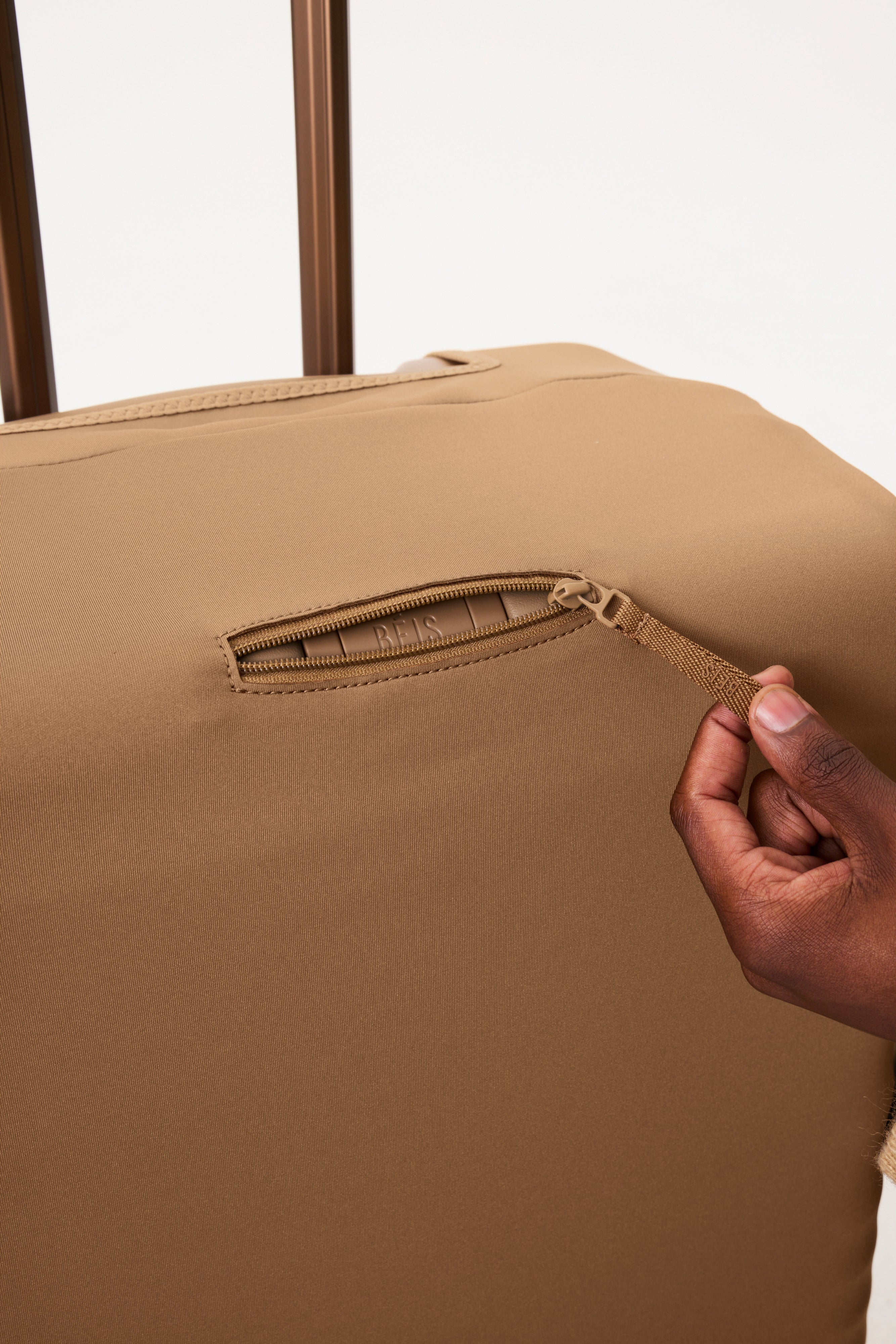 The Carry-On Luggage Cover in Camel - Image 4