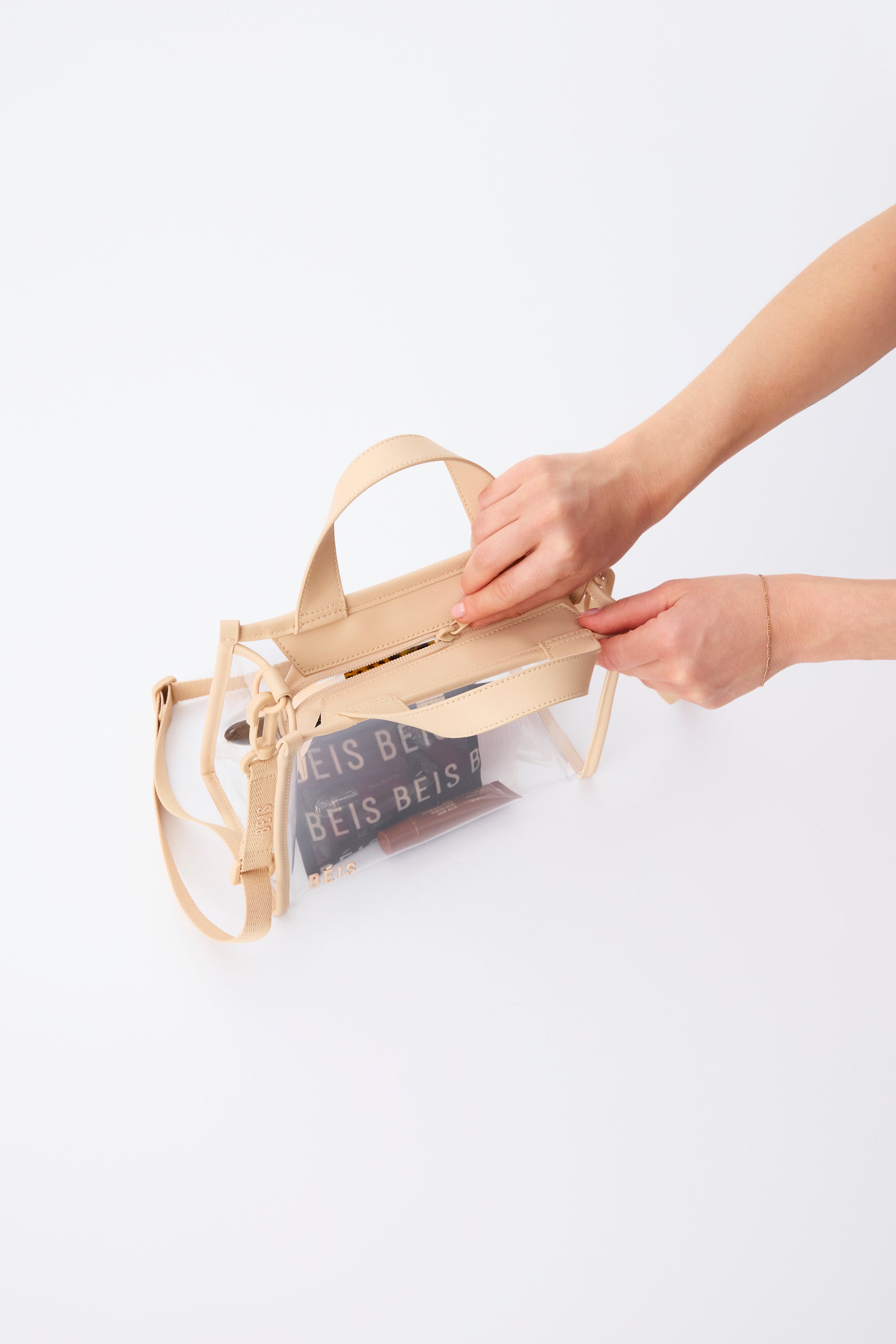 The Stadium Crossbody in Beige - Image 5