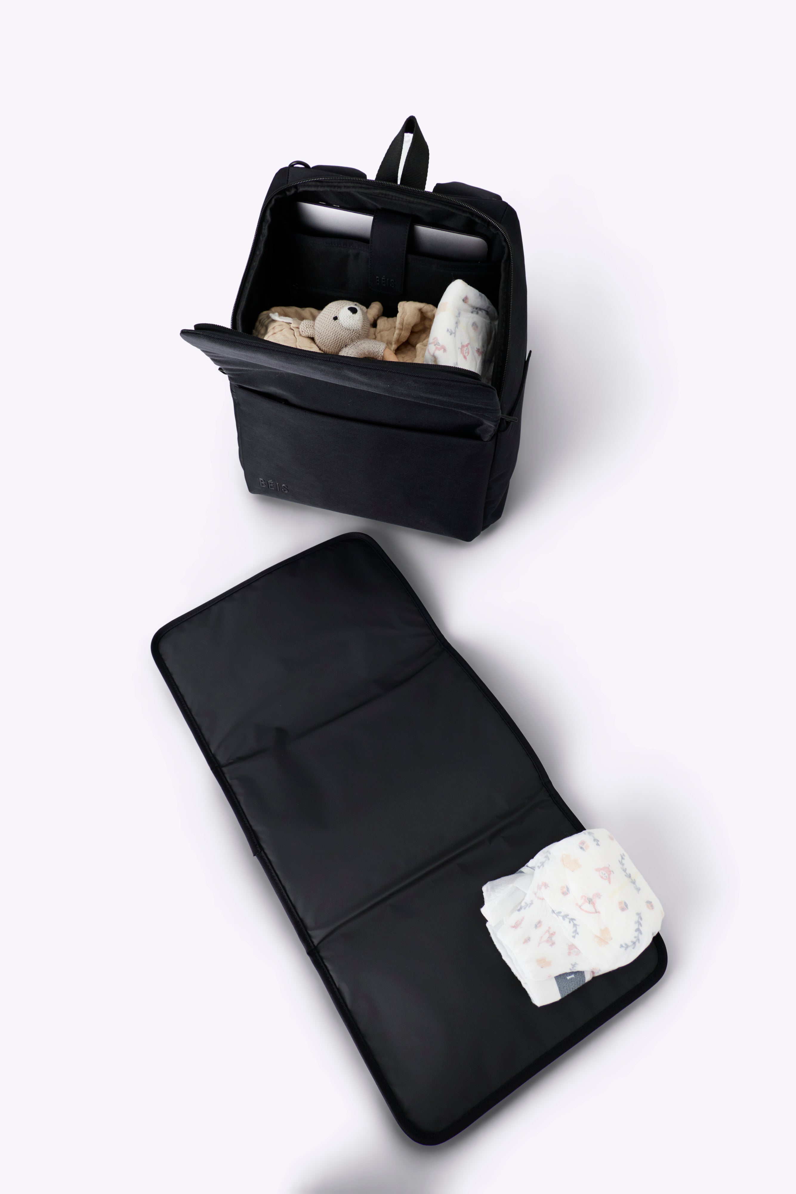Alternative view of The Everyday Diaper Backpack in Black Nylon
