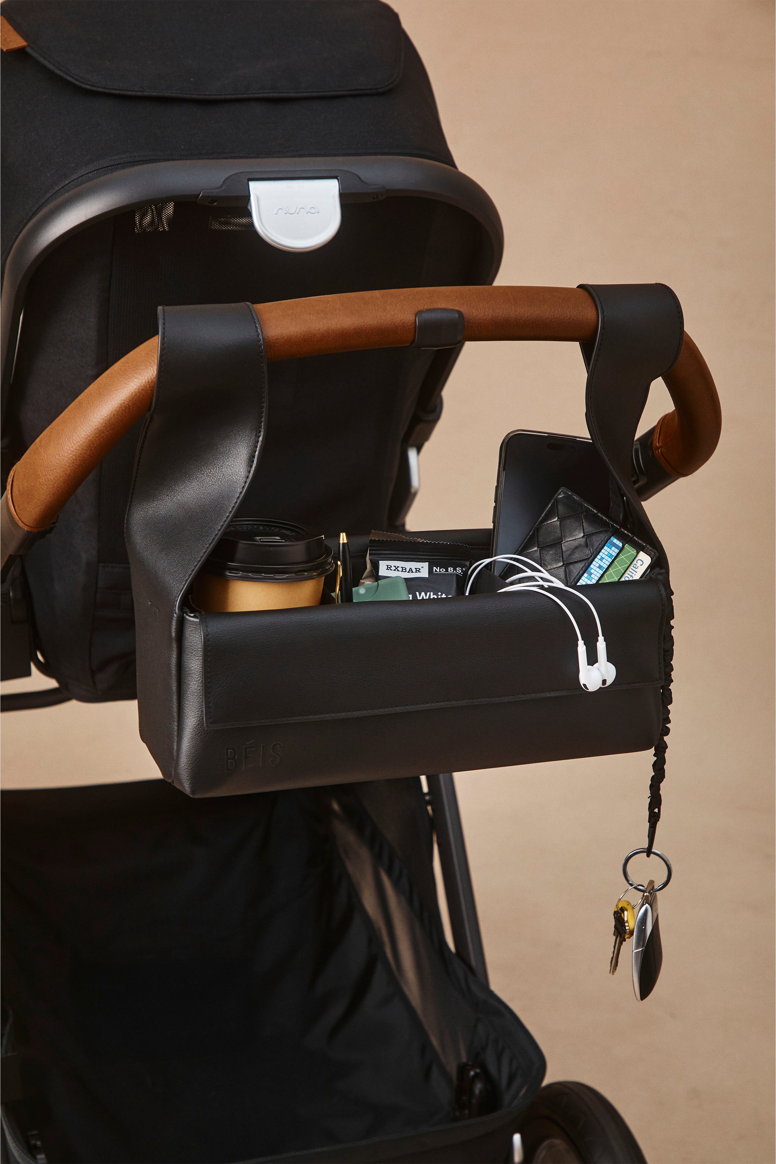 Alternative view of The Convertible Stroller Caddy in Black