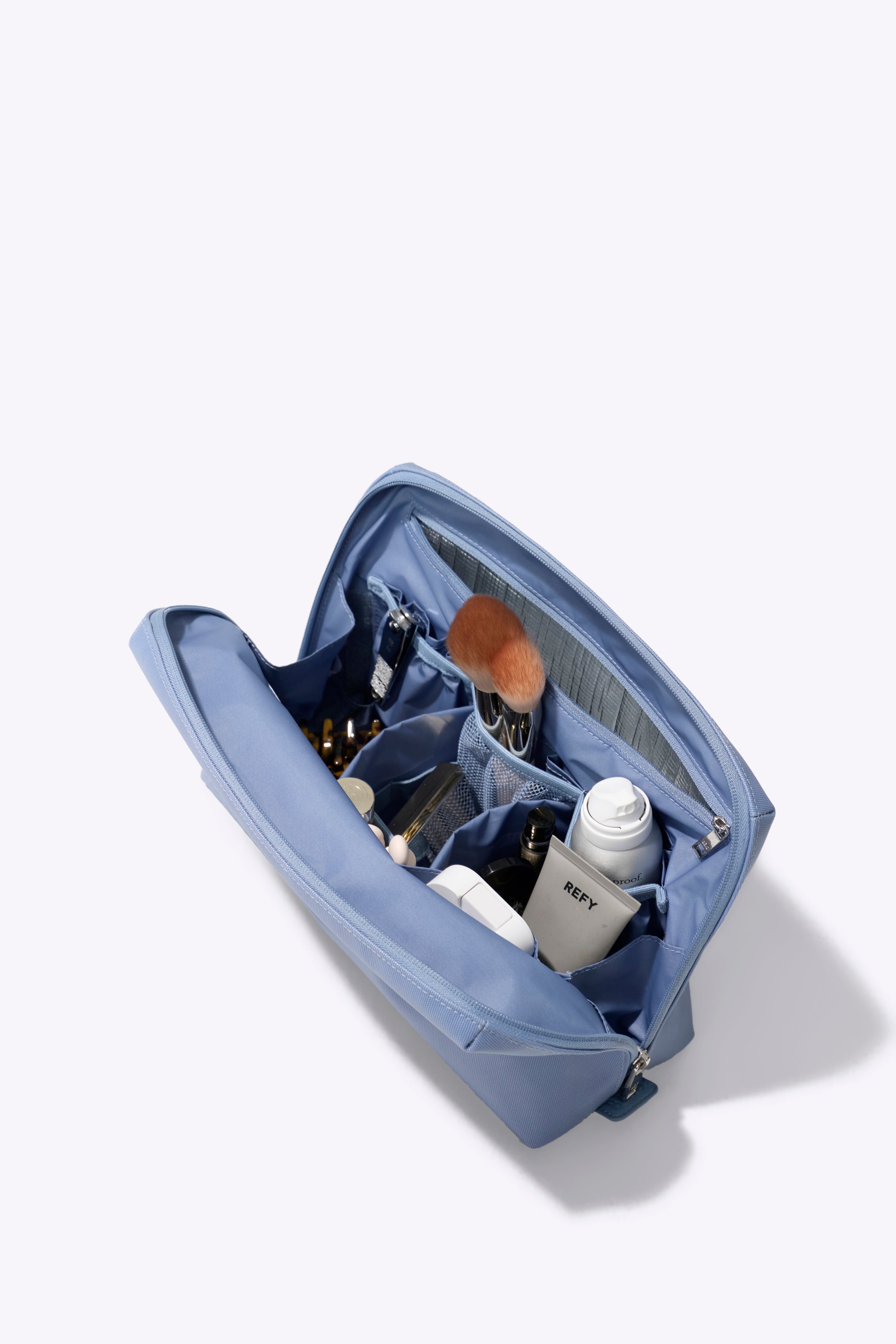 Alternative view of The Large Cosmetic Pouch in Dusty Blue