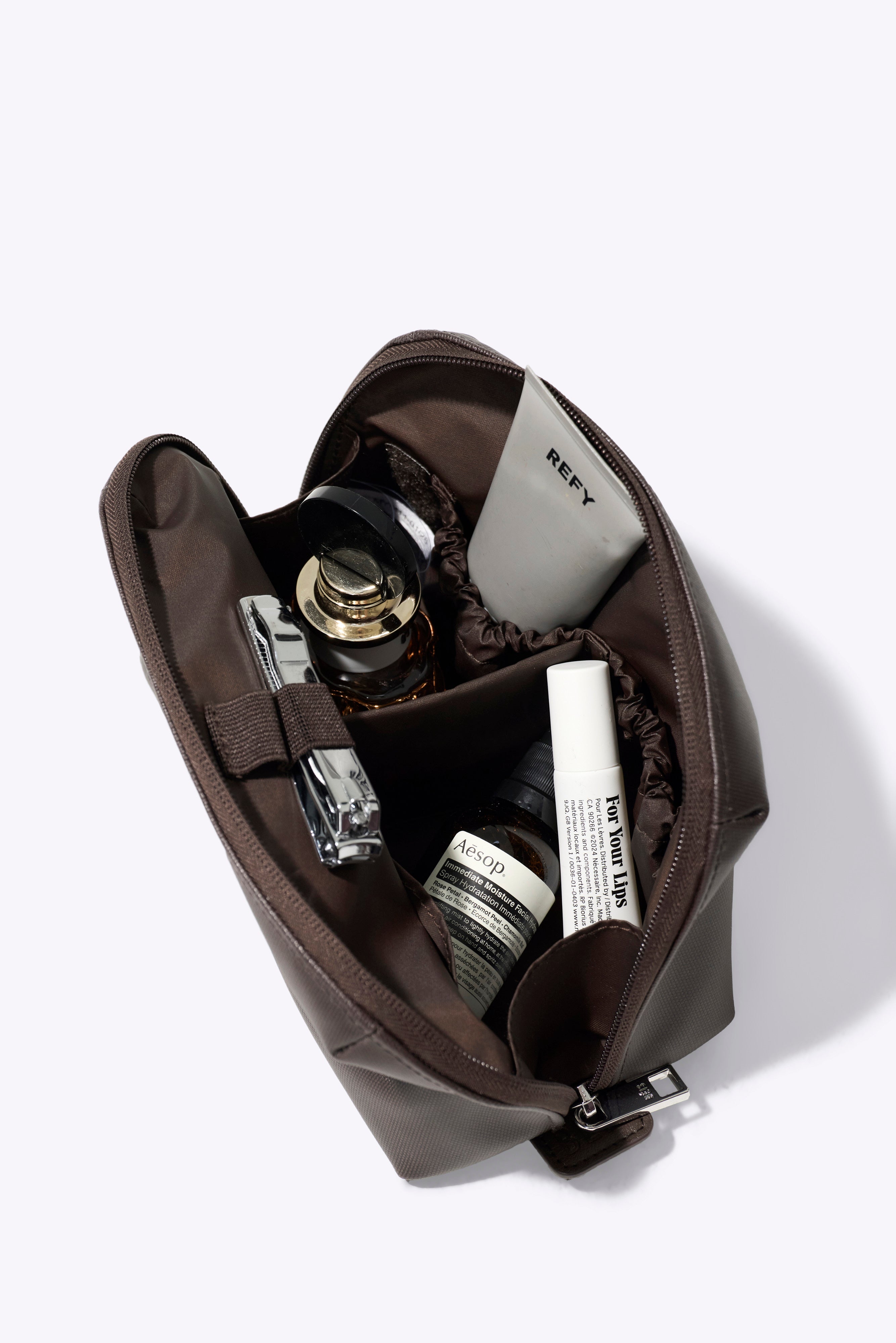 Alternative view of The Small Cosmetic Pouch in Espresso