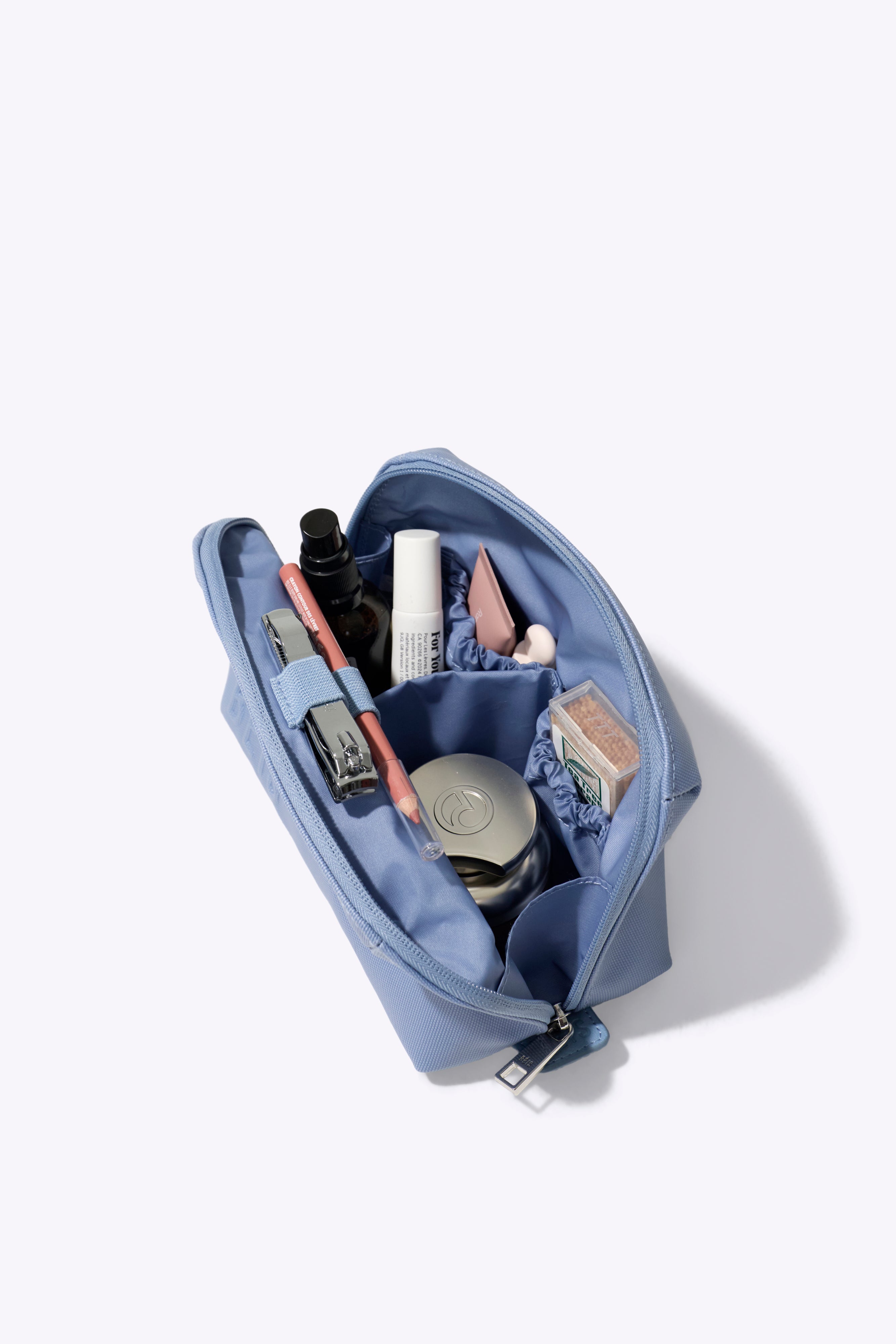 Alternative view of The Small Cosmetic Pouch in Dusty Blue