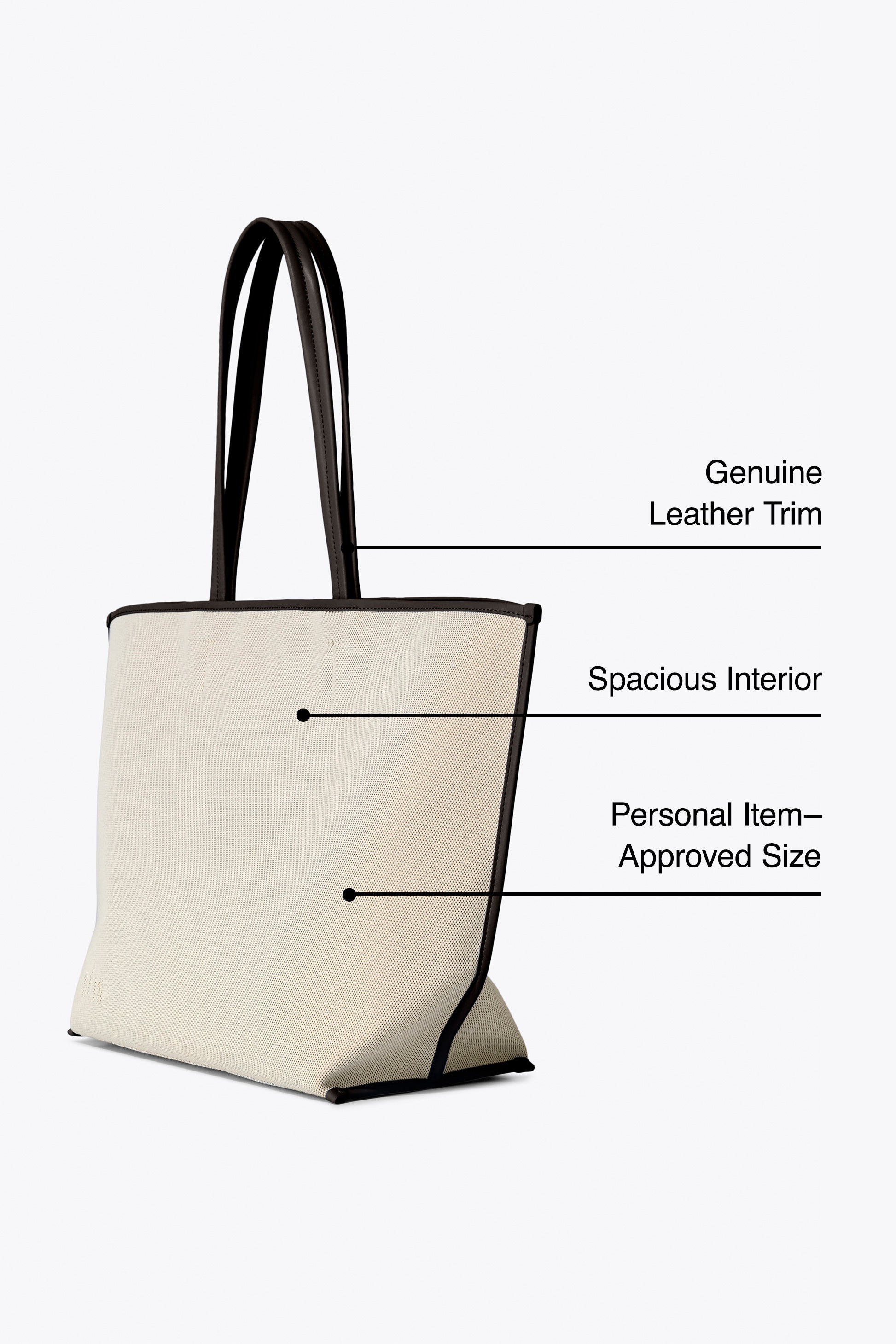 Alternative view of The Canvas and Leather Tote in Espresso