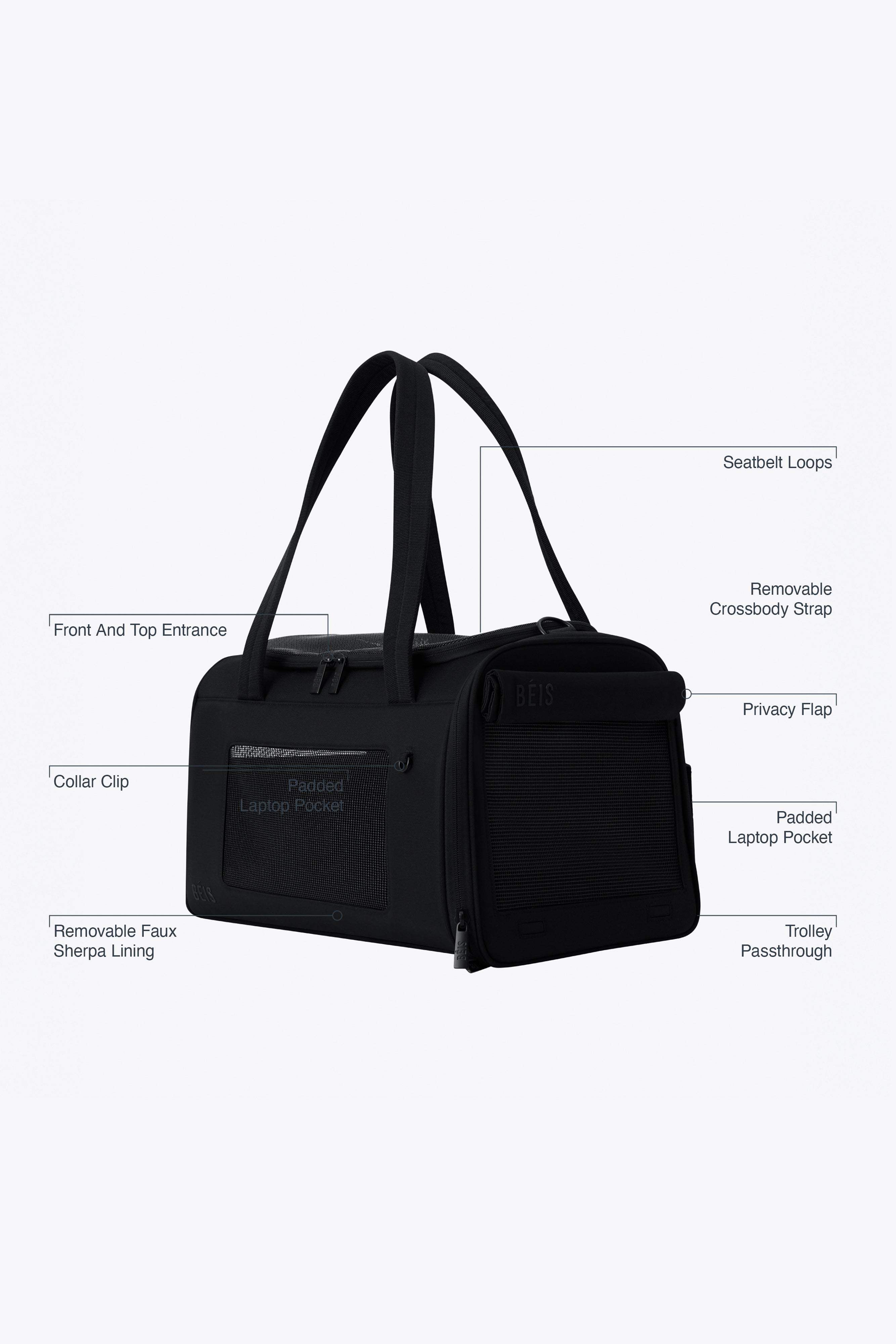 The Pet Carrier in Black - Image 2