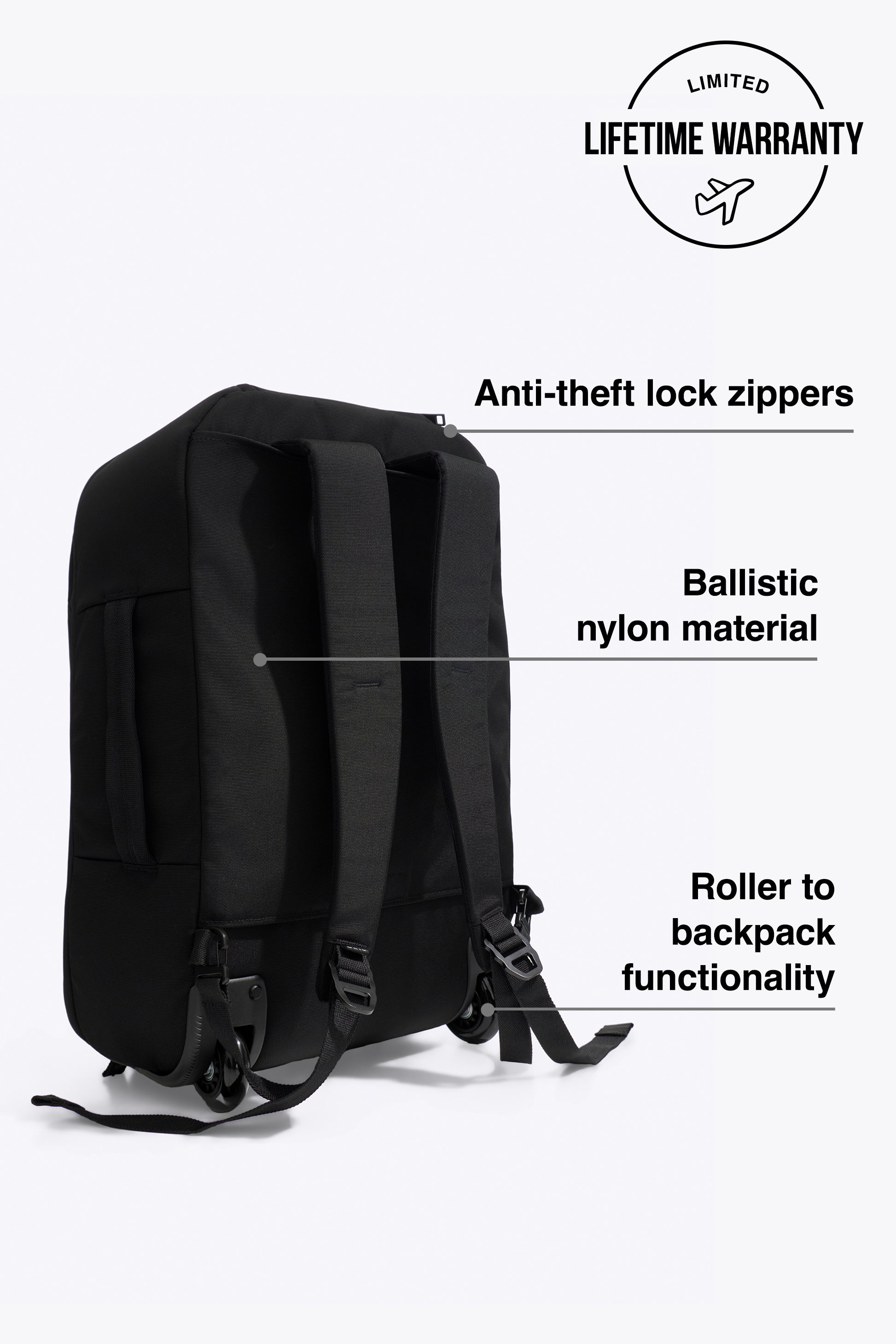 Alternative view of The Pro Rolling Backpack in Black