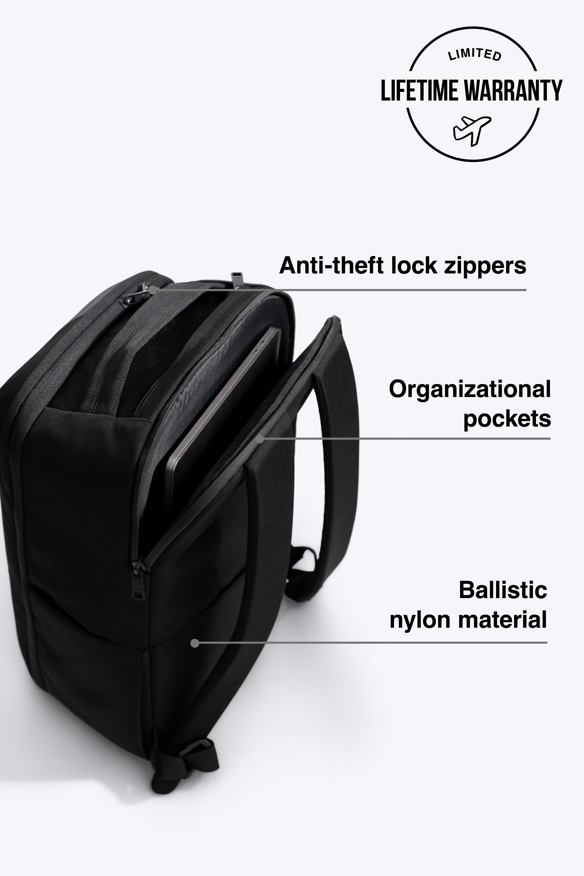 Alternative view of The Pro Travel Backpack in Black