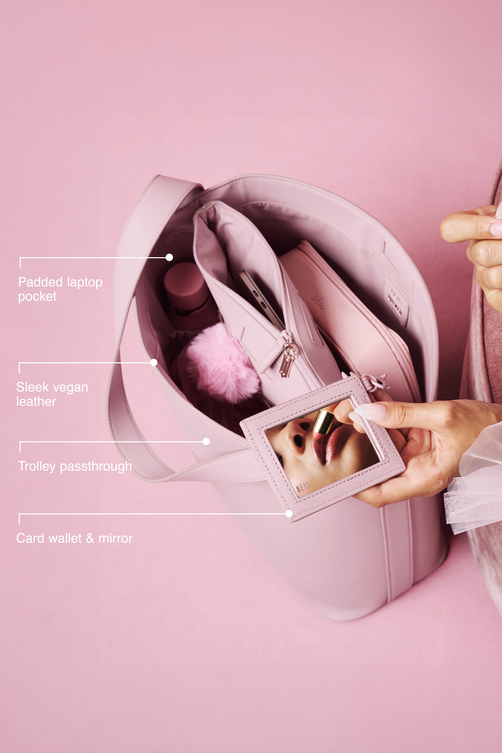 Alternative view of The Essential Tote in Wicked Pink