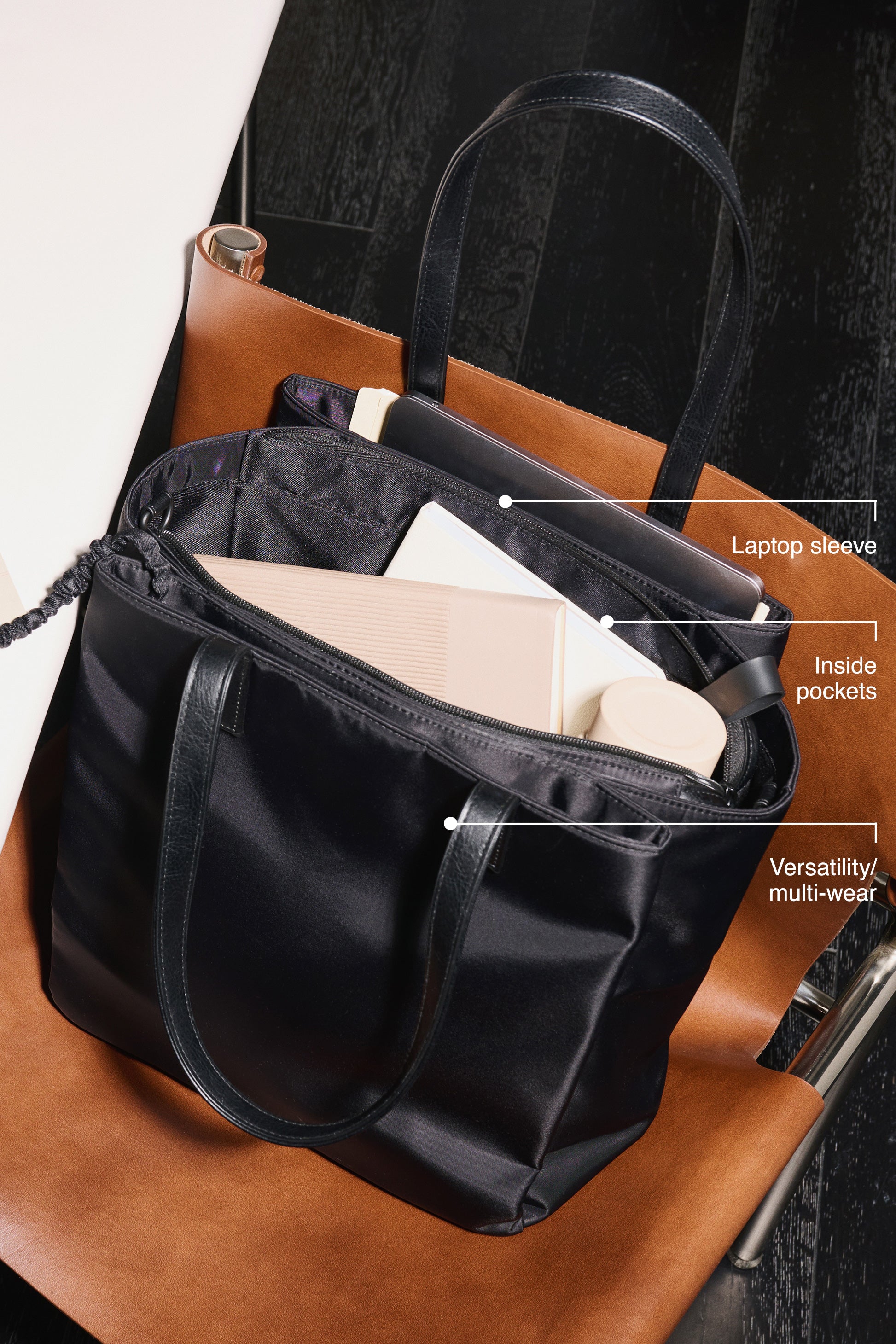 Alternative view of The Commuter Tote in Black